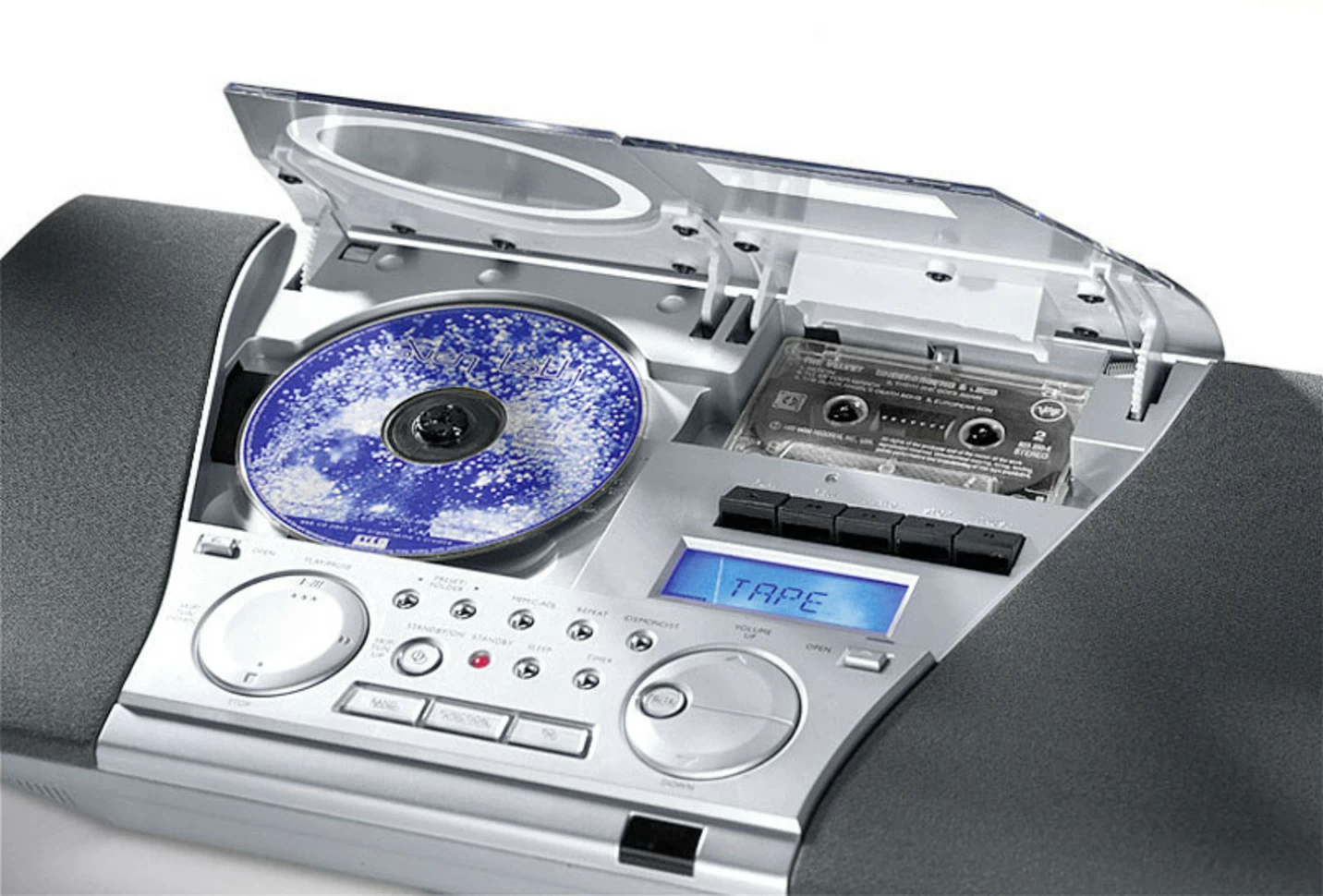 Design-Musikanlage mit beleuchtetem Multifunktionsdisplay