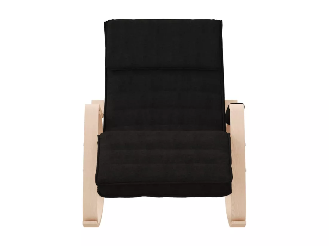 Chaise à bascule Noir Tissu