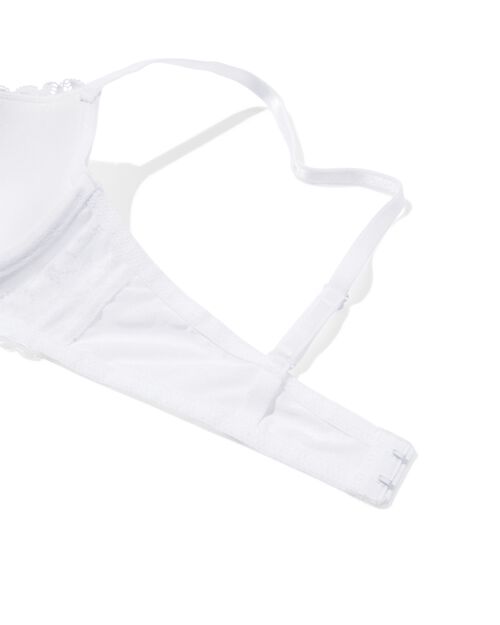 soutien-gorge préformé en dentelle avec armatures blanc
