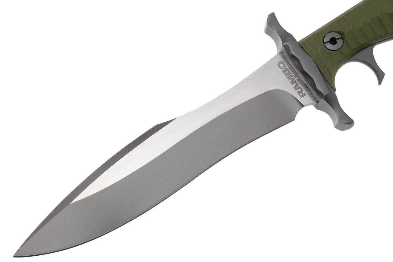 Rambo Last Blood 9415 Heartstopper Two Tone 7Cr17, Green Composite, vaststaand mes, Dietmar Pohl design