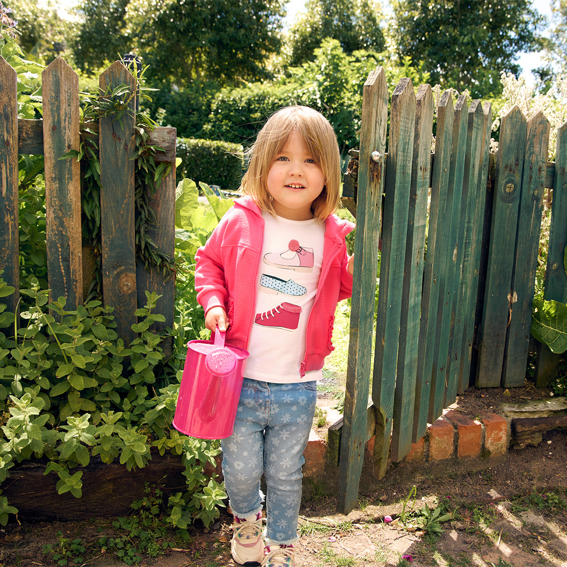 Topomini Baby T-Shirt mit Schuh-Motiv weiss