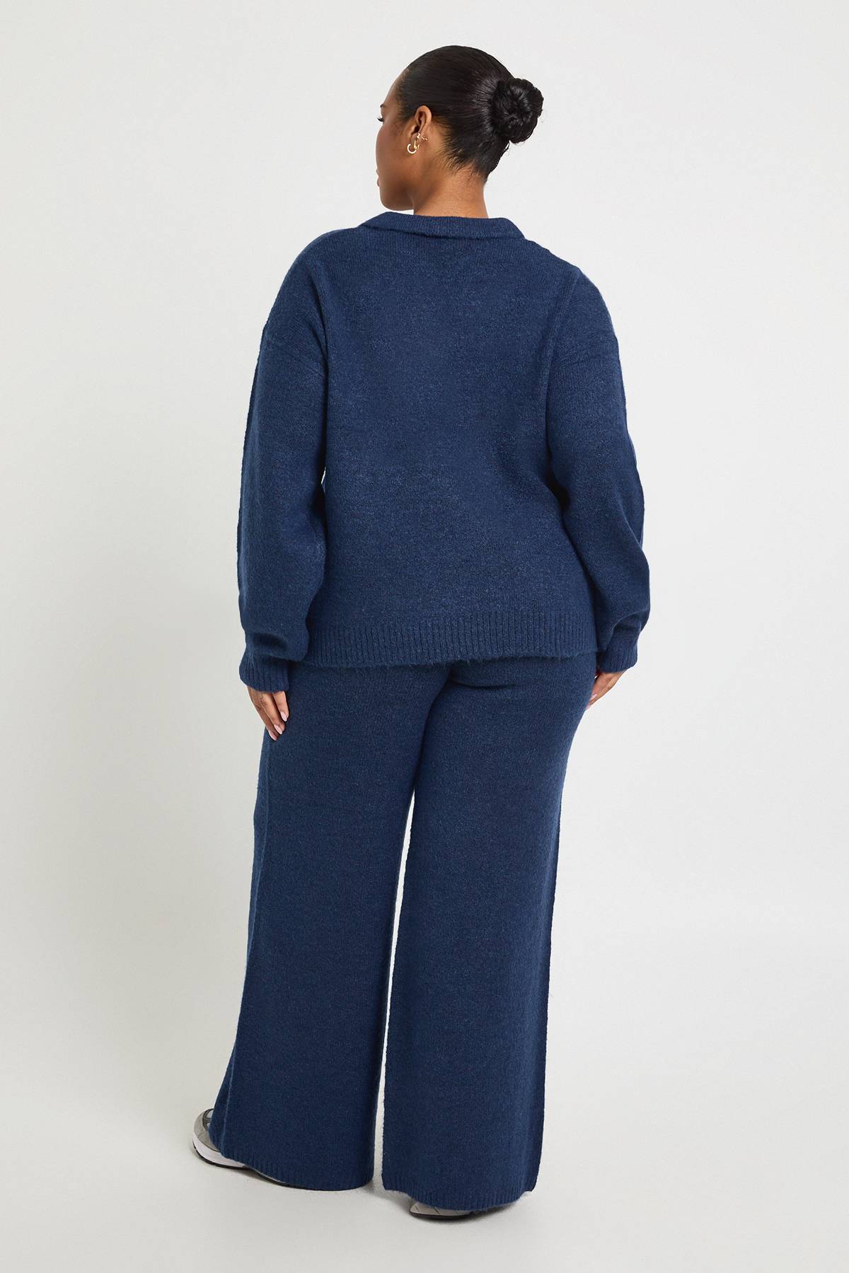 boohoo Ensemble de Détente Tricoté à Col Grande Taille