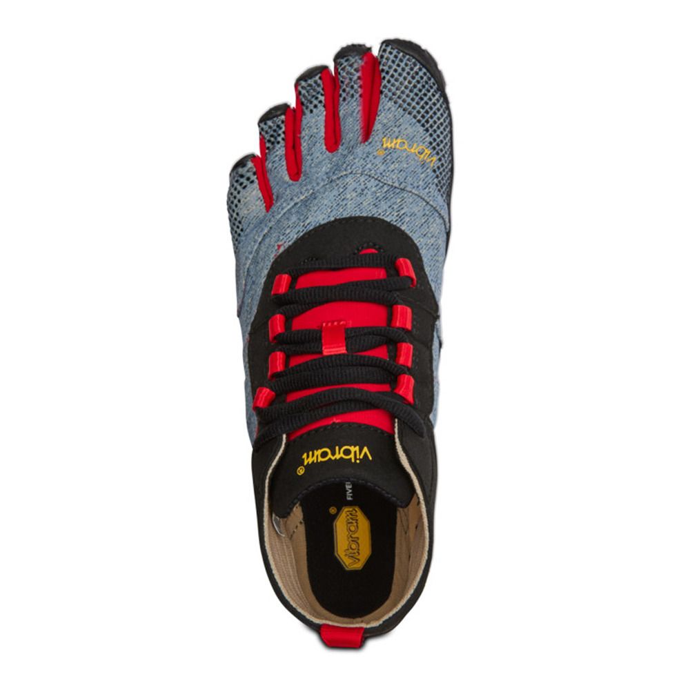 Five Fingers V-TREK - Chaussures randonné Femme jeans/rouge