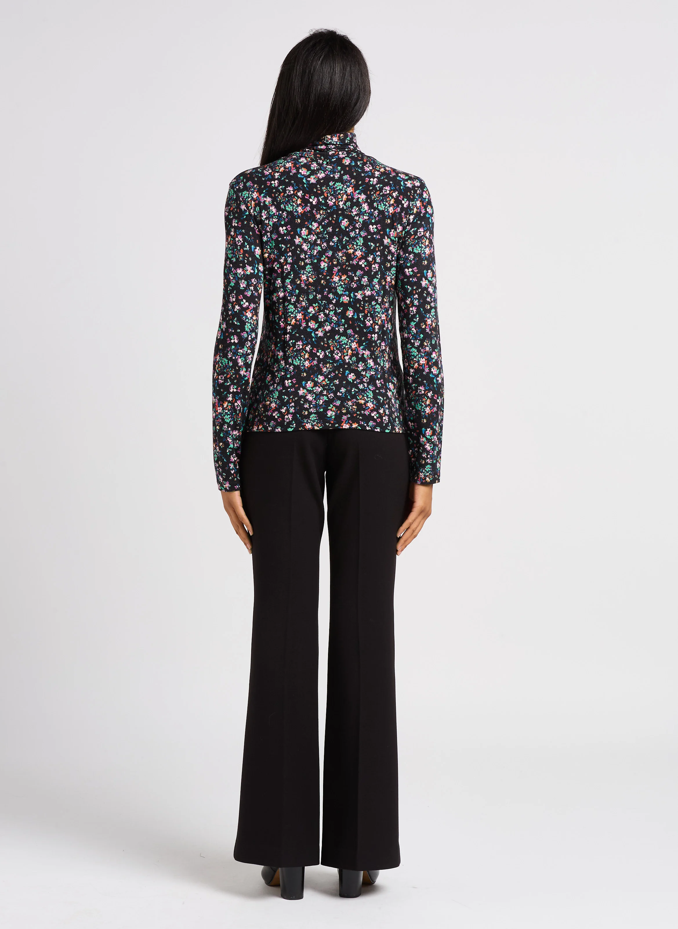 PROSPER - Pantalon flare taille haute | Noir