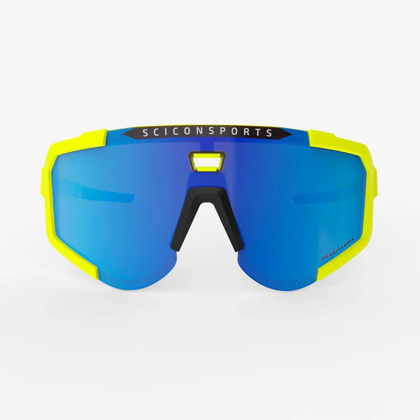 Scicon Aeroscope cykelbriller yellow fluo/multimirror blue