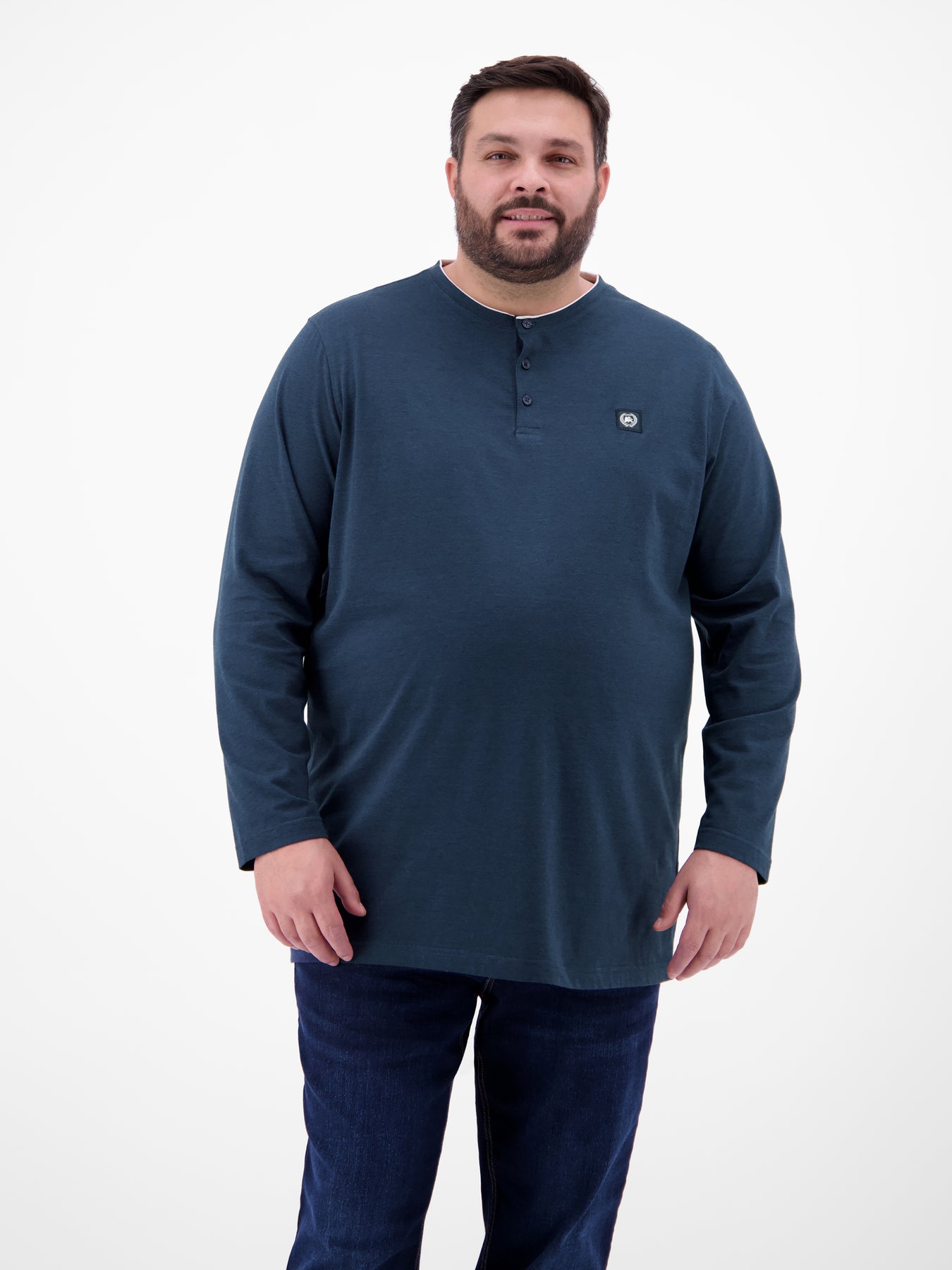 Serafino-Langarmshirt für Herren