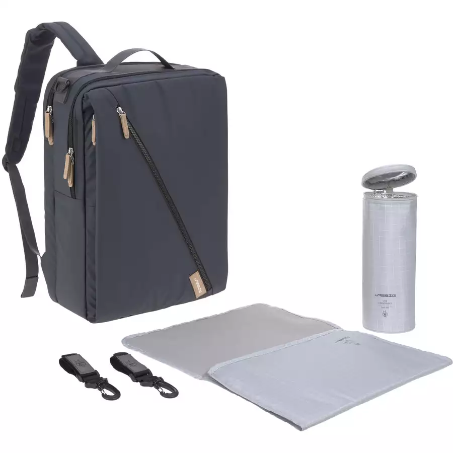 LÄSSIG Wickelrucksack Green Label Backpack Dark Blue