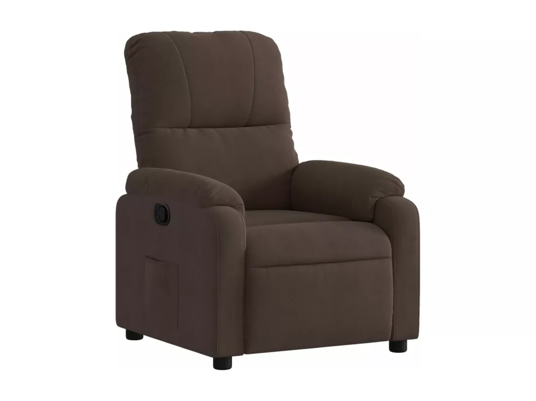 Fauteuil inclinable marron tissu microfibre