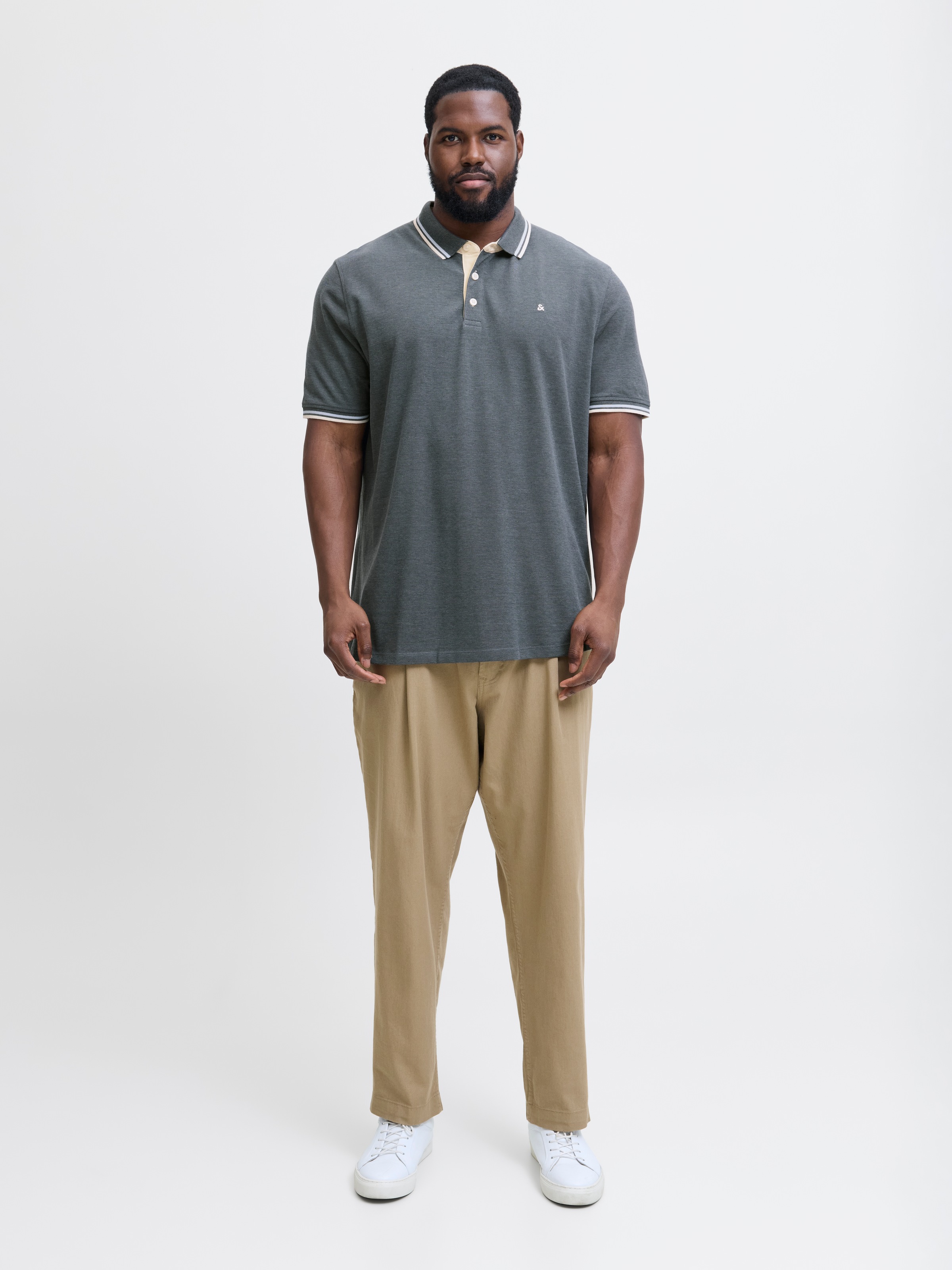 Jack & Jones PlusSize Poloshirt »JJEPAULOS POLO SS NOOS PLS«, mit Logo Stickerei