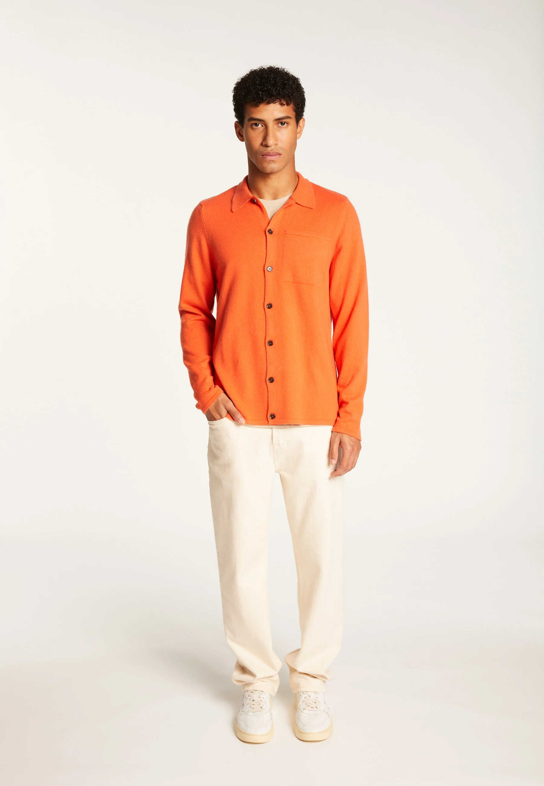 TAHIMAH24 - Surchemise en cachemire | Orange