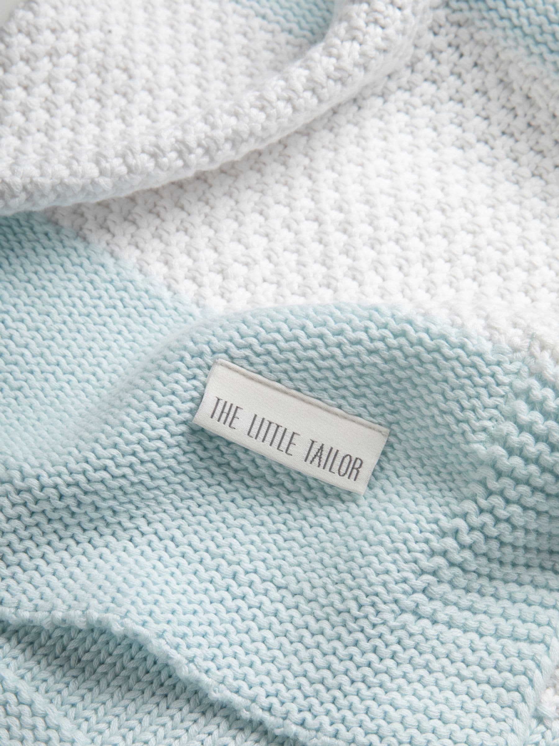 The Little Tailor - grote superzachte gebreide deken met textuur van 100% katoen