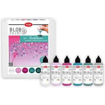 ViVA DECOR Set de peinture Blob Paint 'Pissenlit', 6 pièces