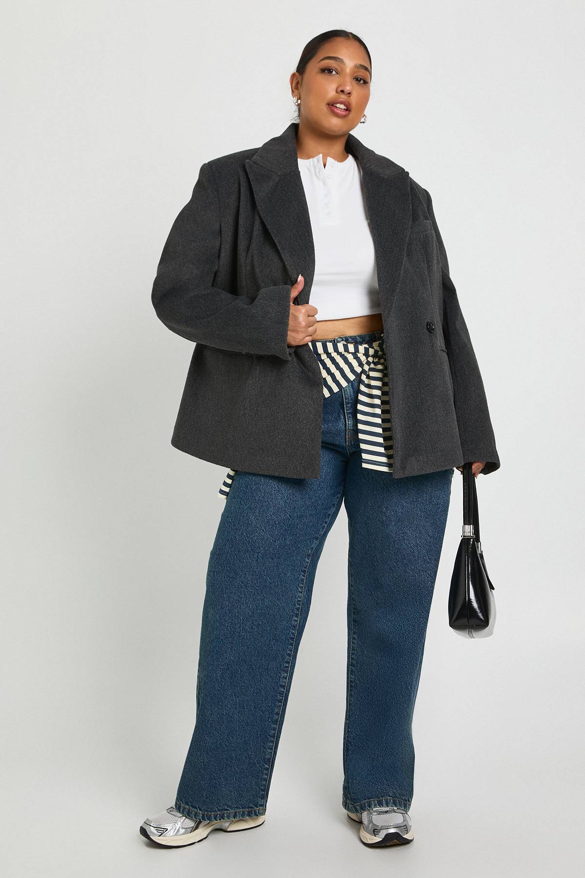 boohoo Blazer oversize à simple boutonnage Plus