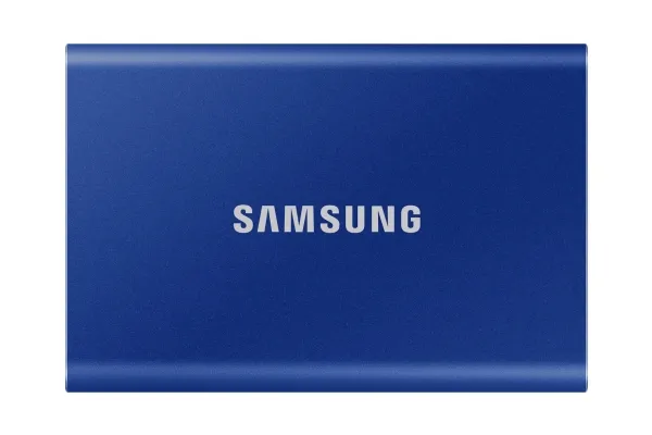 Samsung T7 MU-PC2T0H - SSD - krypteret - 2 TB - ekstern (bærbar) - USB 3.2 Gen 2 (USB-C stikforbindelse) - 256-bit AES - indigoblå