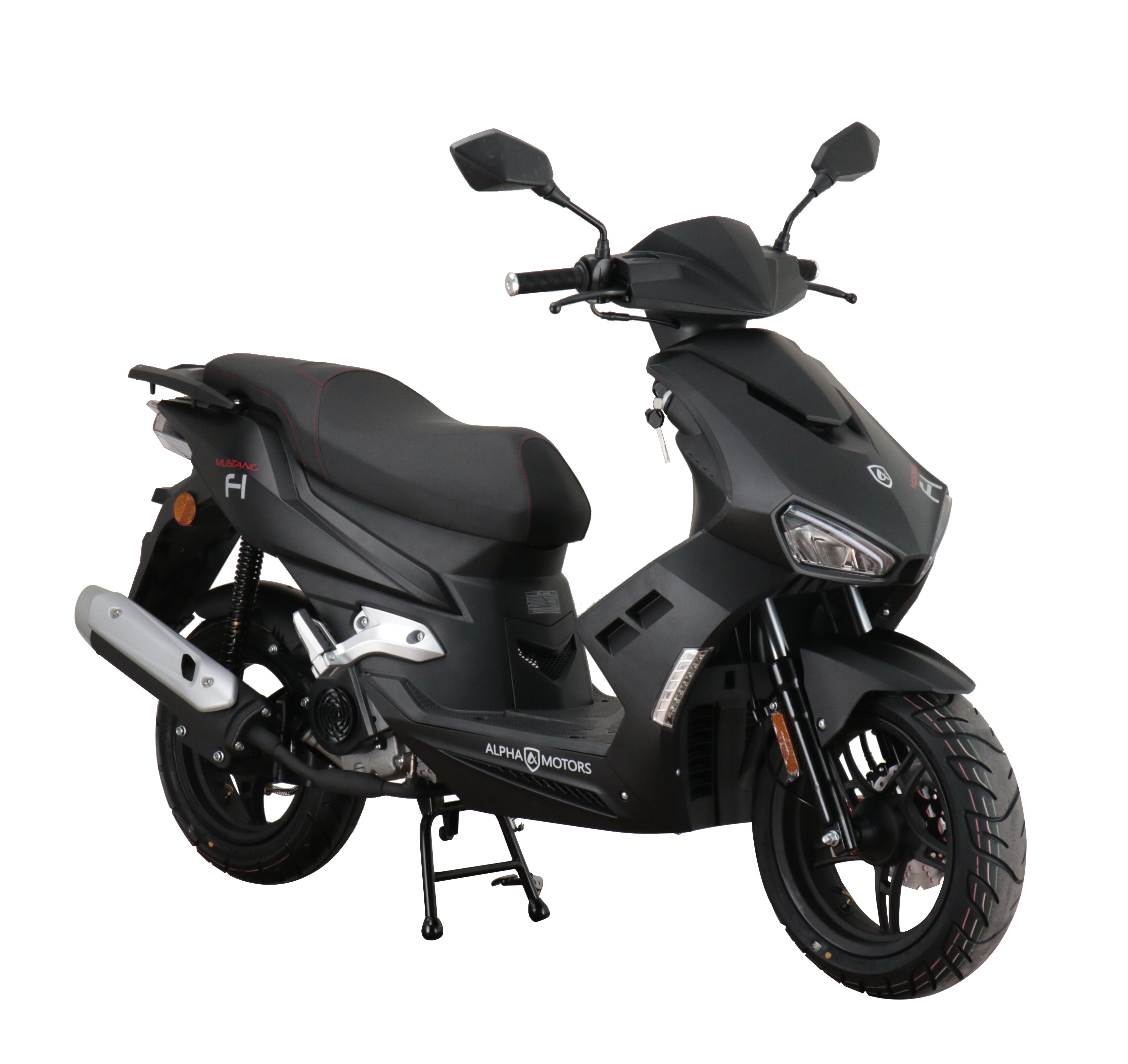 Alpha Motors Motorroller Mustang FI 50 ccm 45 kmh EURO 5 mattschwarz