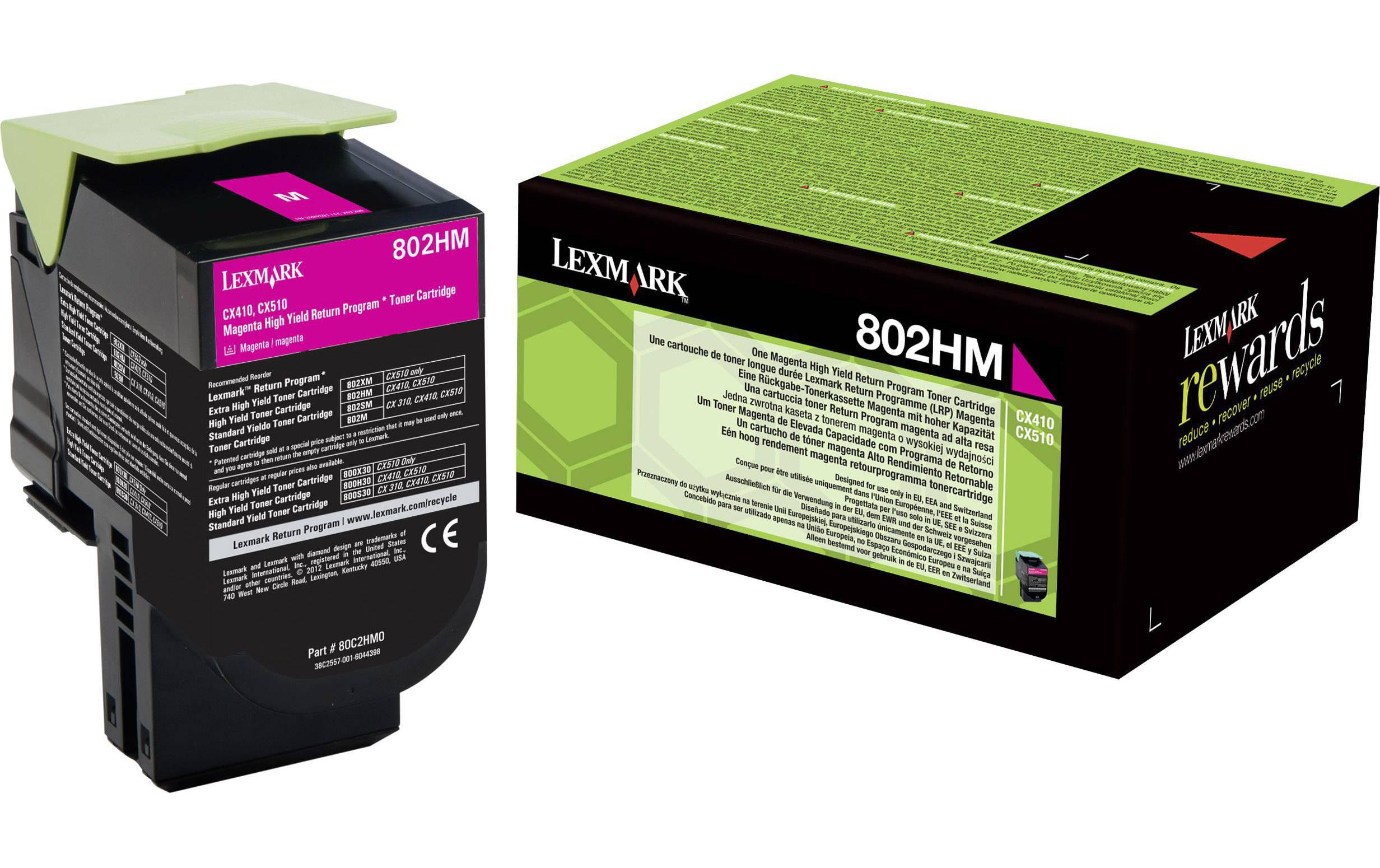 Toner 80C2HM0 Magenta<br>Toner, cyan
