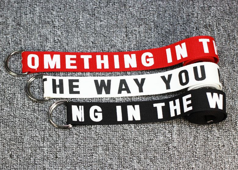 Rofuka - Lettering Holeless Canvas Belt