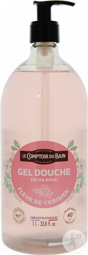 Le Comptoir Du Bain Gel Douche Extra Doux Fleur De Cerisier Flacon-Pompe 1l