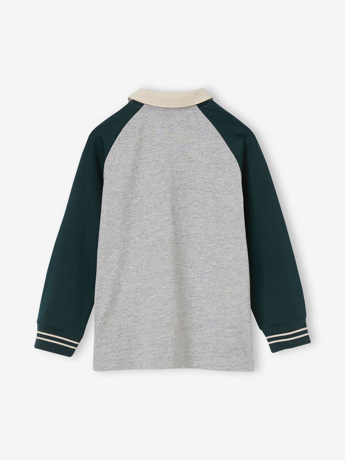 Camisa polo de rugby de manga comprida raglan 
