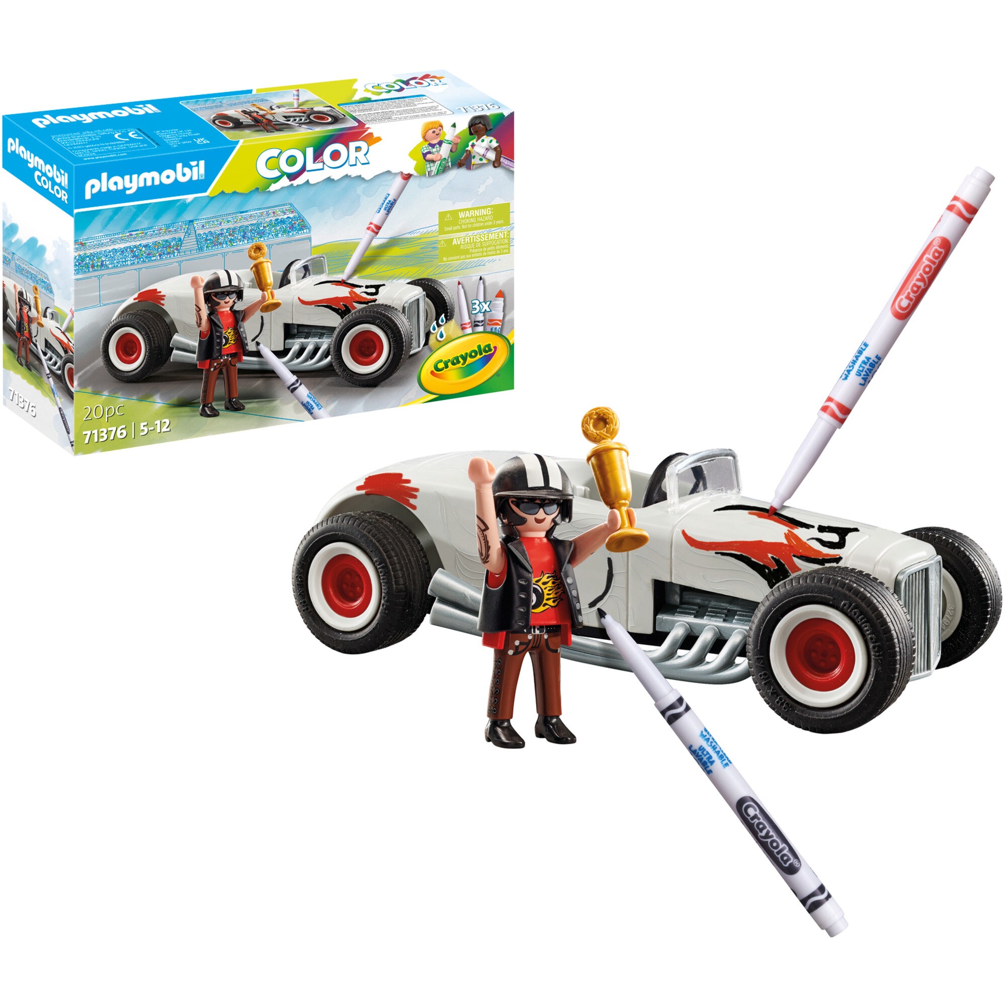 PLAYMOBIL Konstruktionsspielzeug Color Rennauto
