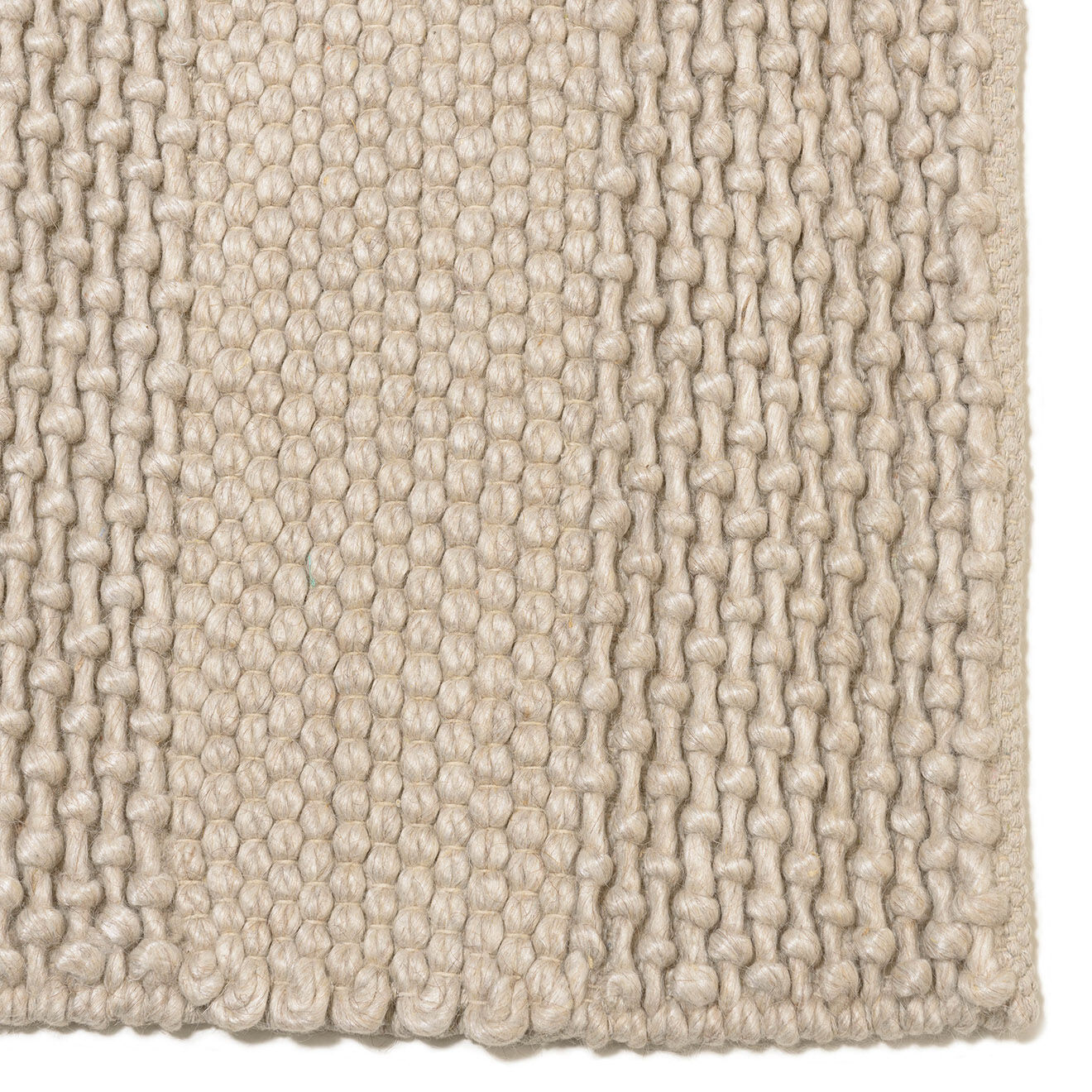 Macabane Tapis en Laine tissée Quentin beige - 290x200 cm