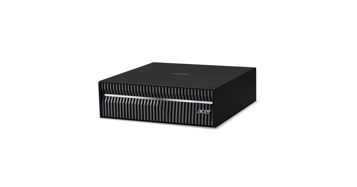 AcerVeriton GN100 AI Mini Workstation pc-systeem  (Zwart/grijs | NVIDIA GB10 Superchip | NVIDIA Blackwell | 128 GB | 4 TB SSD | QSFP Stacking kabel )