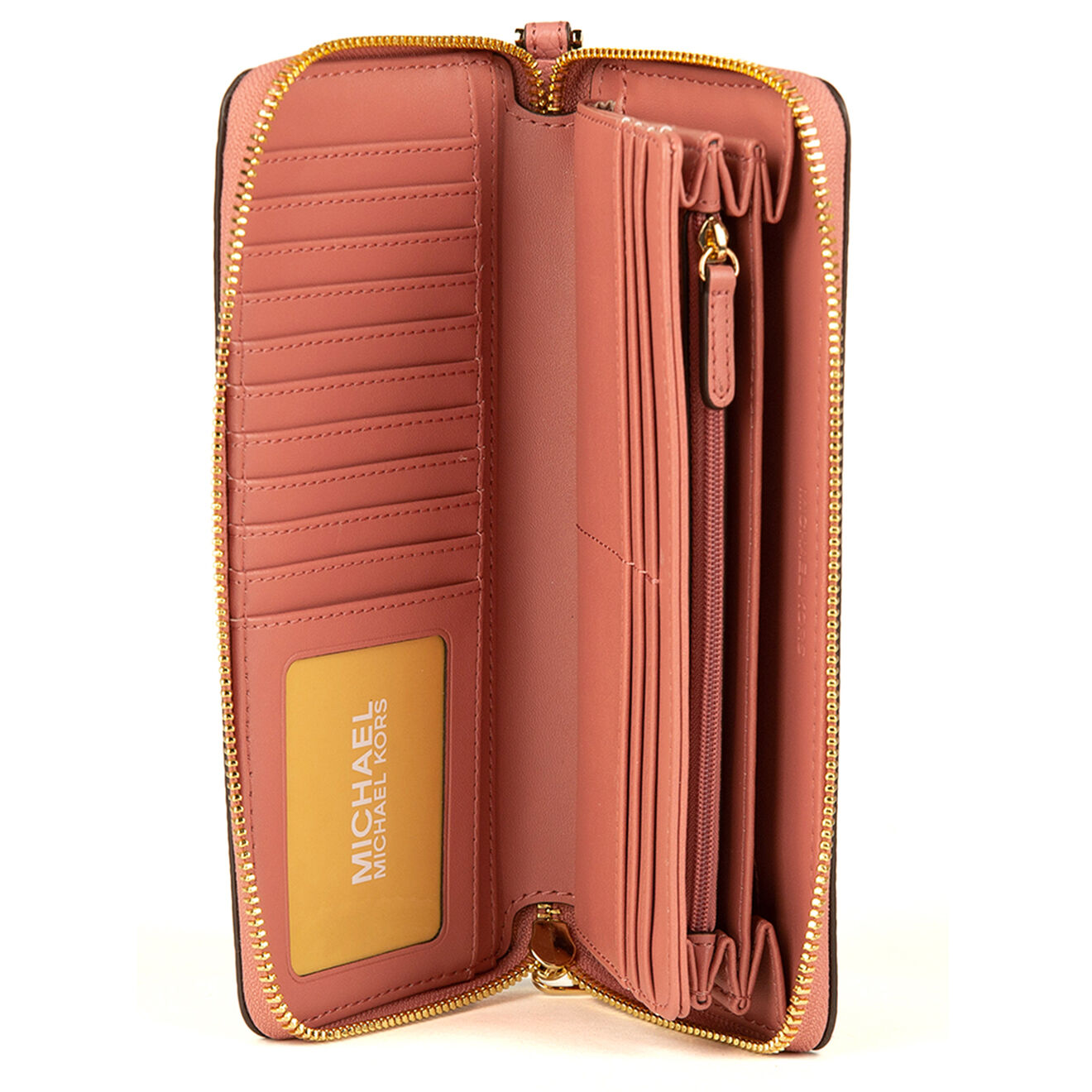 Michael Kors Portefeuille en Cuir Jet Set Travel L rose - 21x10 cm