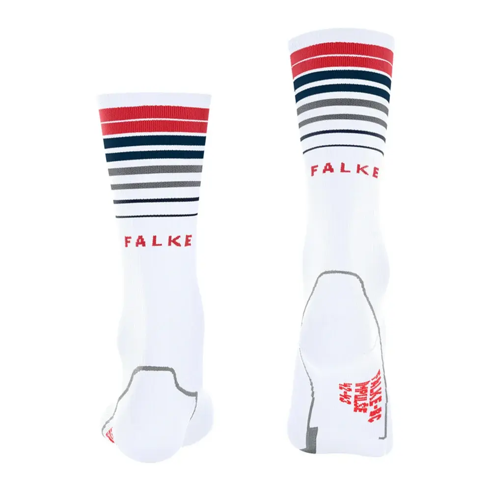 Falke BC Impulse Fietssokken Wit/Grijs/Rood/Blauw