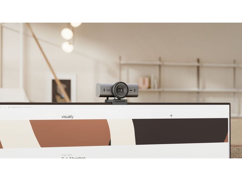 Logitech Webcam MX Brio 705 for Business 4K-Business-Webcam mit KI-gesteuerten Funktionen und erstklassiger Bildqualität