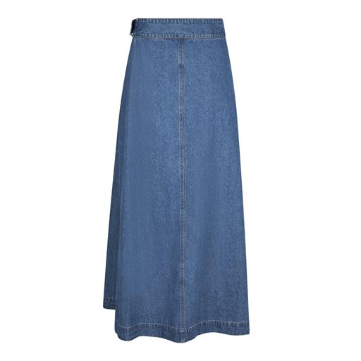Neo Noir Nina Wrap Denim Nederdel, Blue, 40