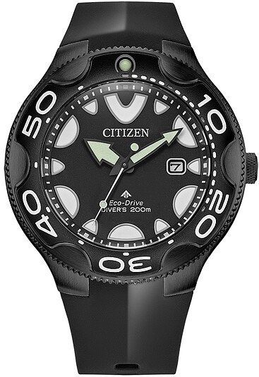 Citizen - BN0230-04E - Duikhorloge - Zwart - Rubberband - RVS Behuizing