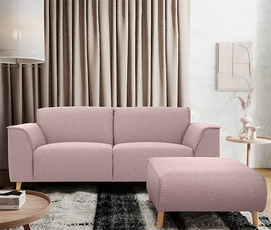 DOMO collection 2,5-Sitzer »Jules«, Flamingo