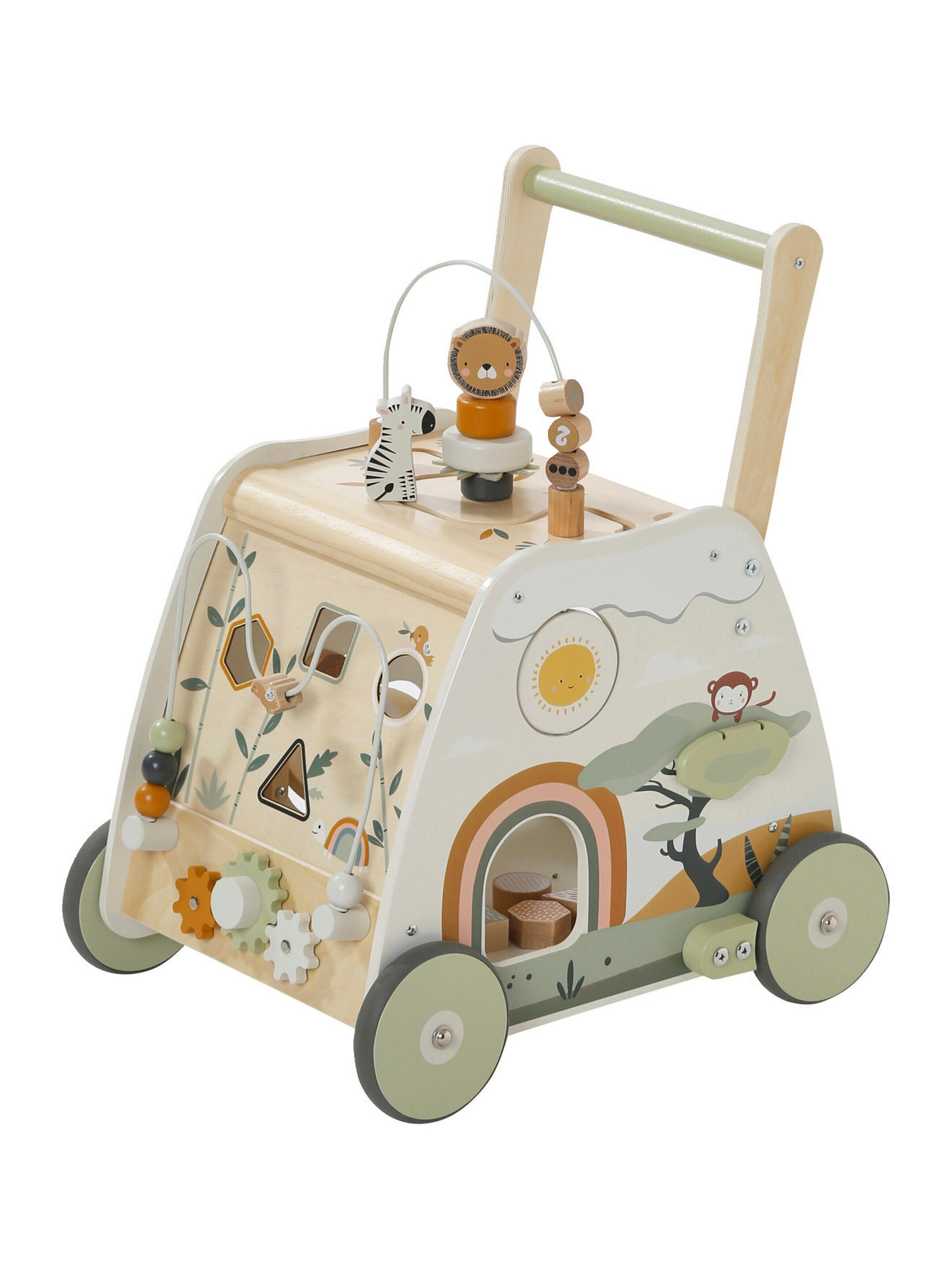 Vertbaudet Activity-Lauflernwagen TANSANIA aus Holz FSC® grün