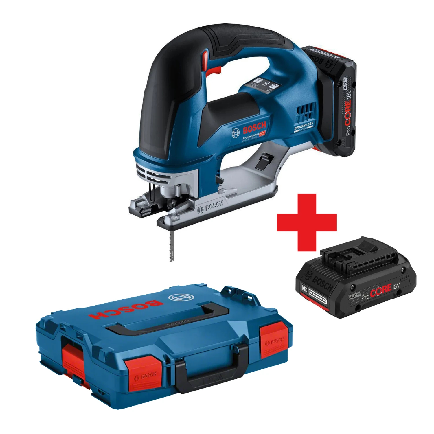 Bosch GST 18V-155 BC 18V Li-ion Accu decoupeerzaag set (2x 4.0Ah) in L-Boxx - 3800 tpm
