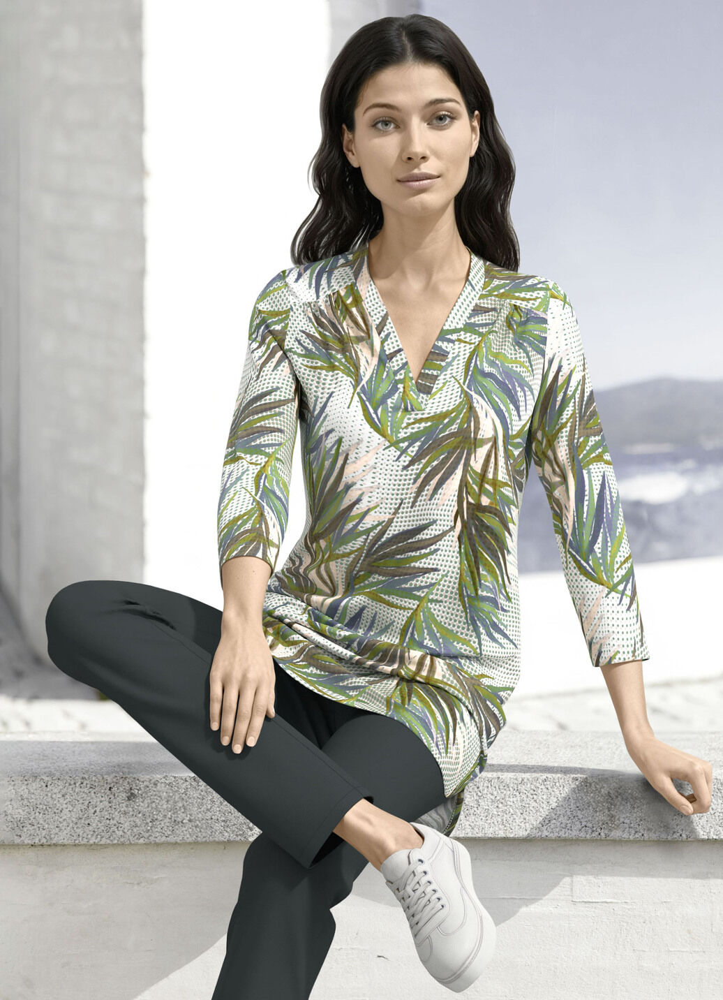 Shirt-Tunika mit Viskose
