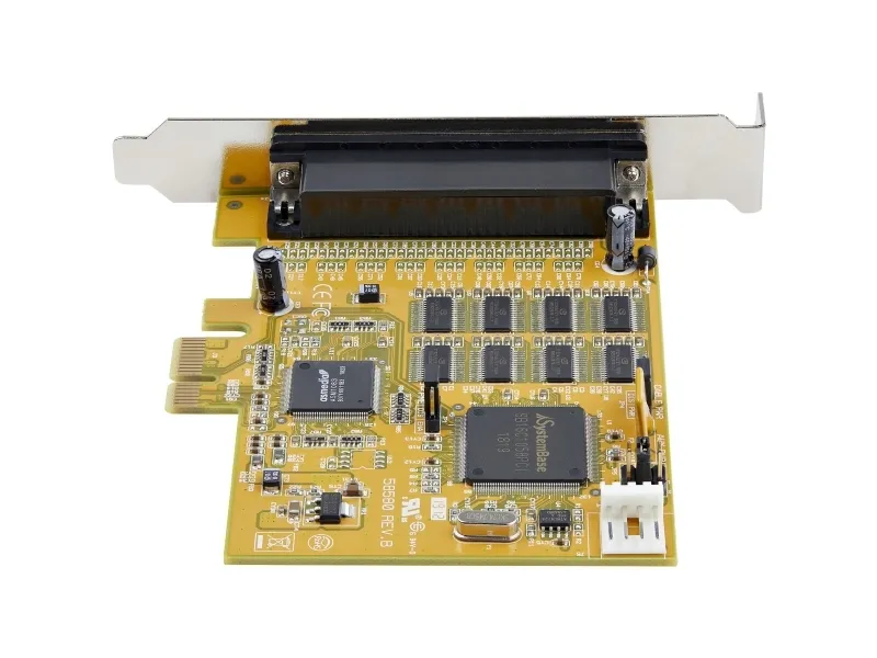 StarTech.com 8-Port PCI Express RS232 Serial Adapter Card, PCIe RS232 Serial Card, 16C1050 UART, Multiport Serial DB9 Controller/Expansion Card, 15kV ESD Protection, Windows & Linux - Up to 921.6 Kbps Baud - Seriel adapter - PCIe - RS-232 x 8 - gul -