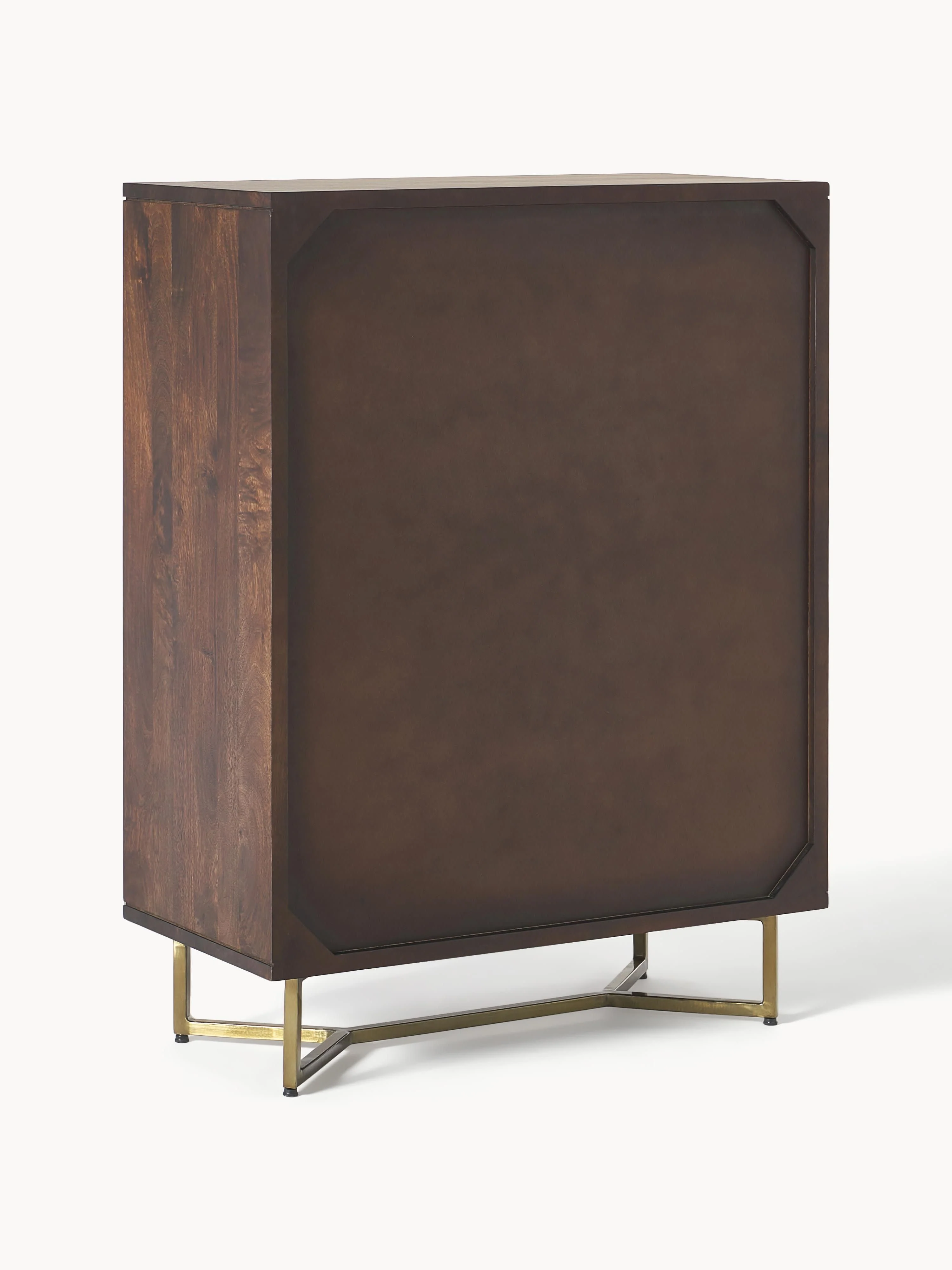 Highboard Luca van mangohout met visgraatmotief