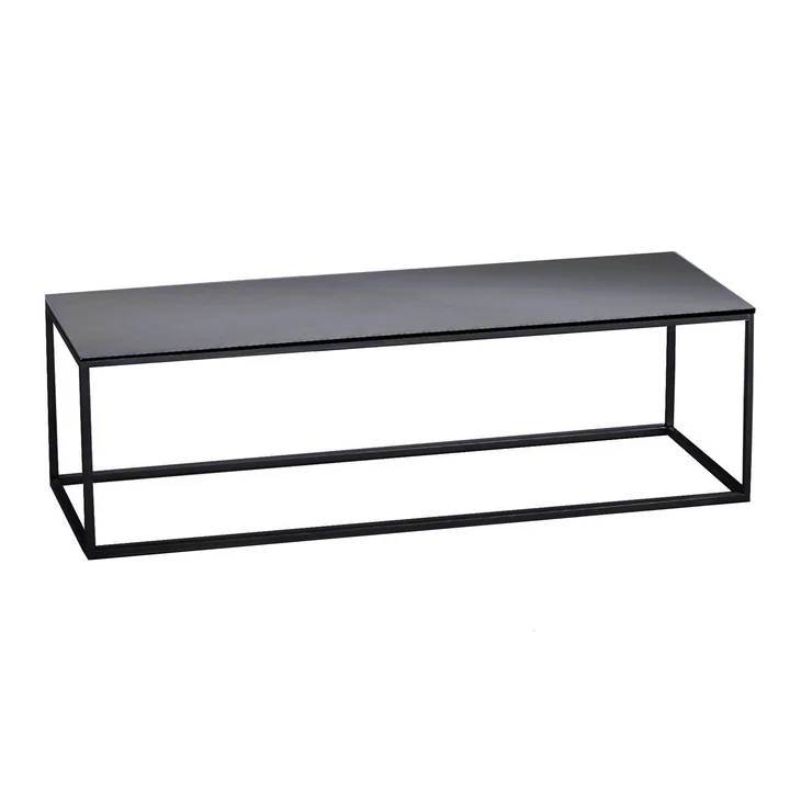 Hans Hansen - Less H 17 Media-Bank, schwarz / Glas schwarz