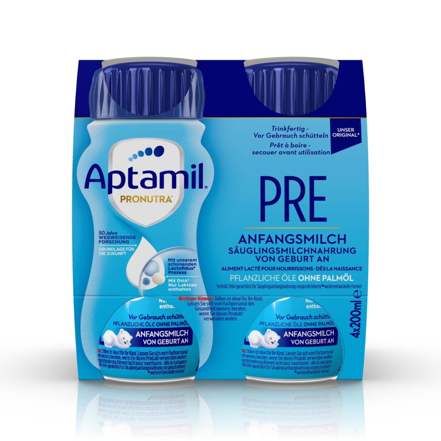 Aptamil Pre Anfangsmilch trinkfertig 0+ Monate 4x200ml