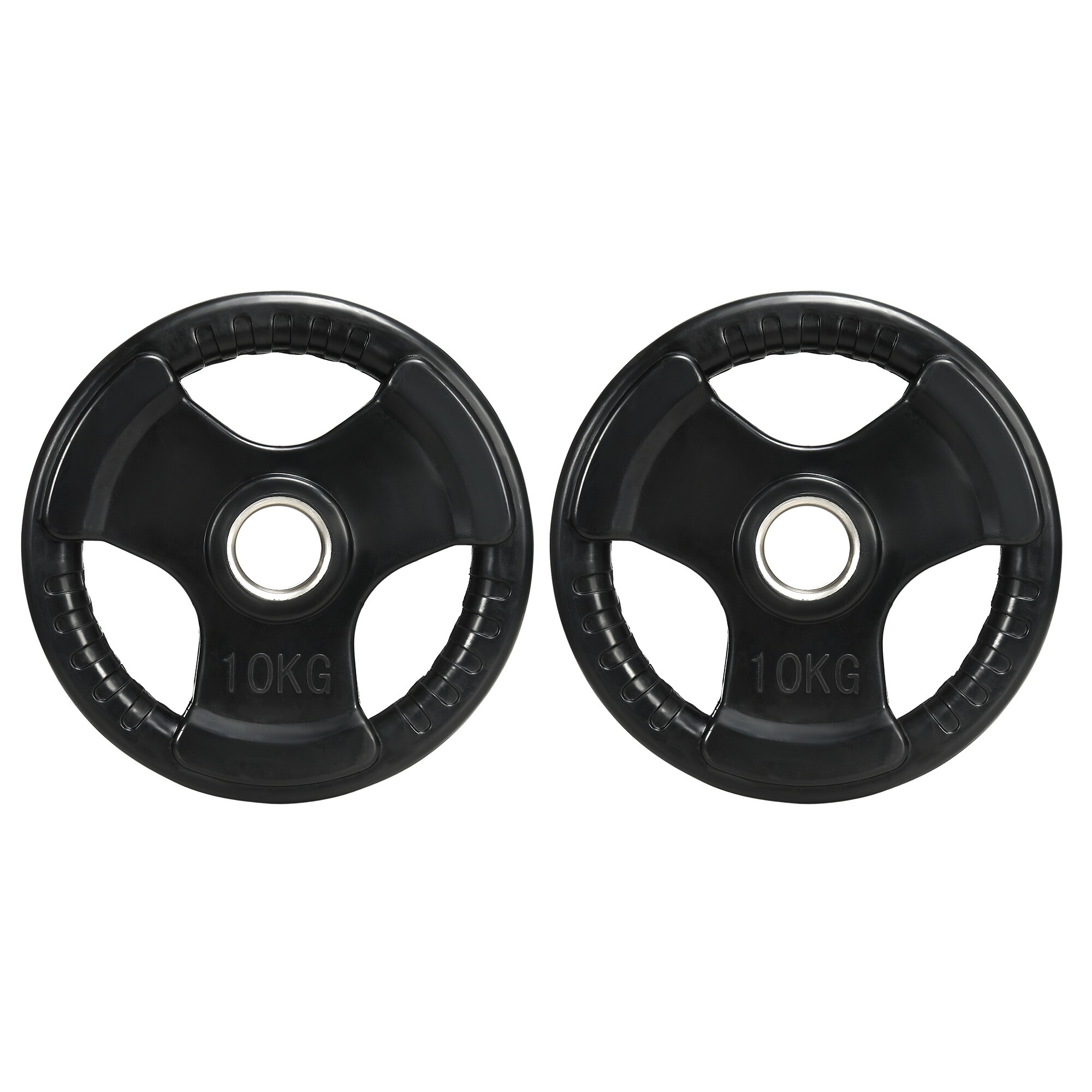 SPORTNOW Hantelscheibe mit 5 cm Bohrung schwarz 32L x 32B x 4H cm