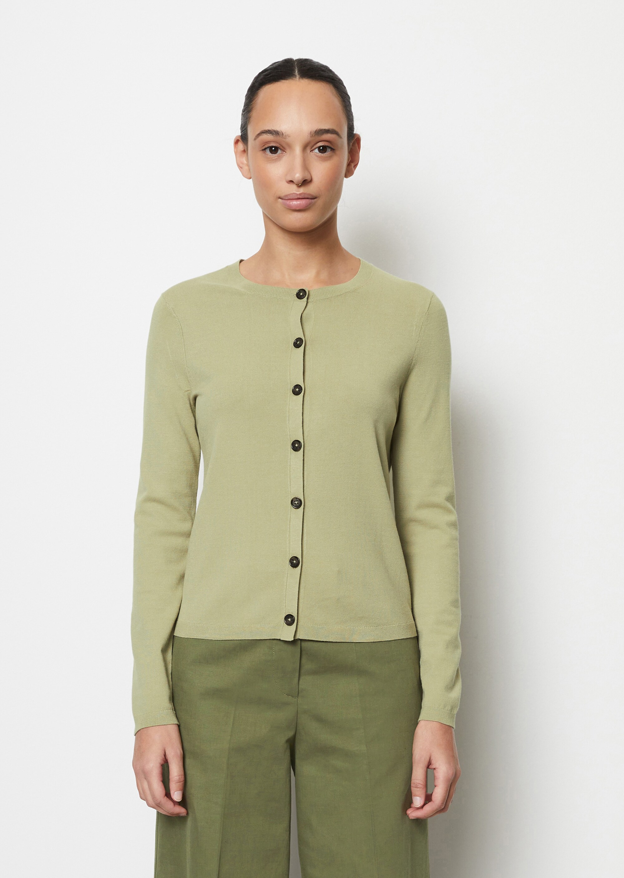 Feinstrick-Cardigan slim aus LENZING™ ECOVERO™