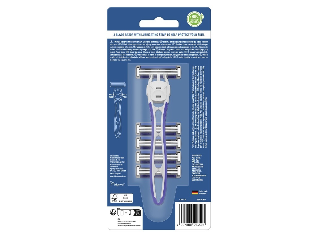 MÁQUINA WILKINSON HYBRID ESSENTIALS3 MÁQUINA  3RECARGAS