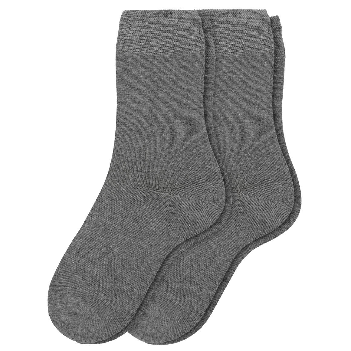 VanVaan 2 Paar Herren Socken mit Komfortbund dunkelgrau