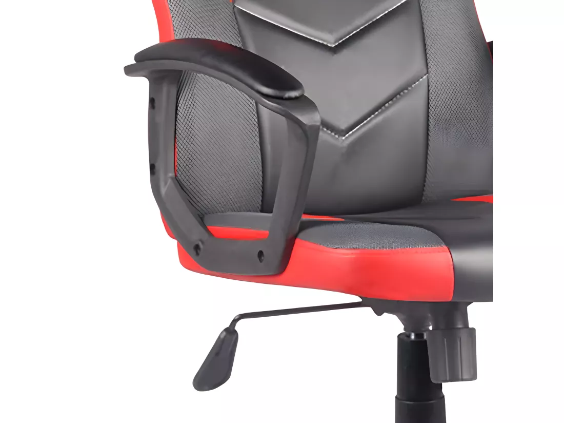 Fauteuil gaming en simili noir et rouge et assise réglable - ALPHA