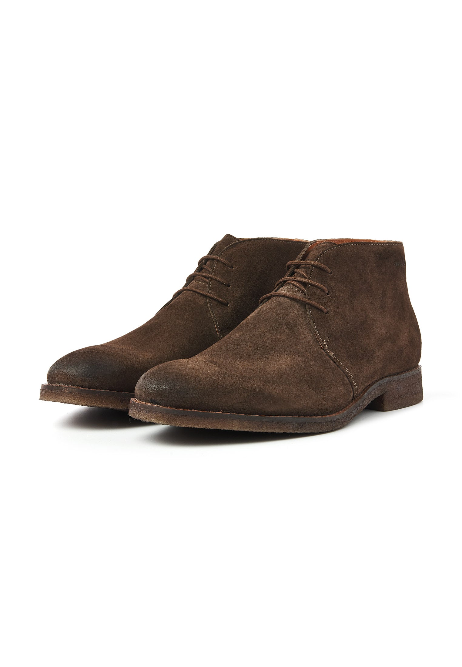 Bruin suède Chukka halfhoge veterschoen