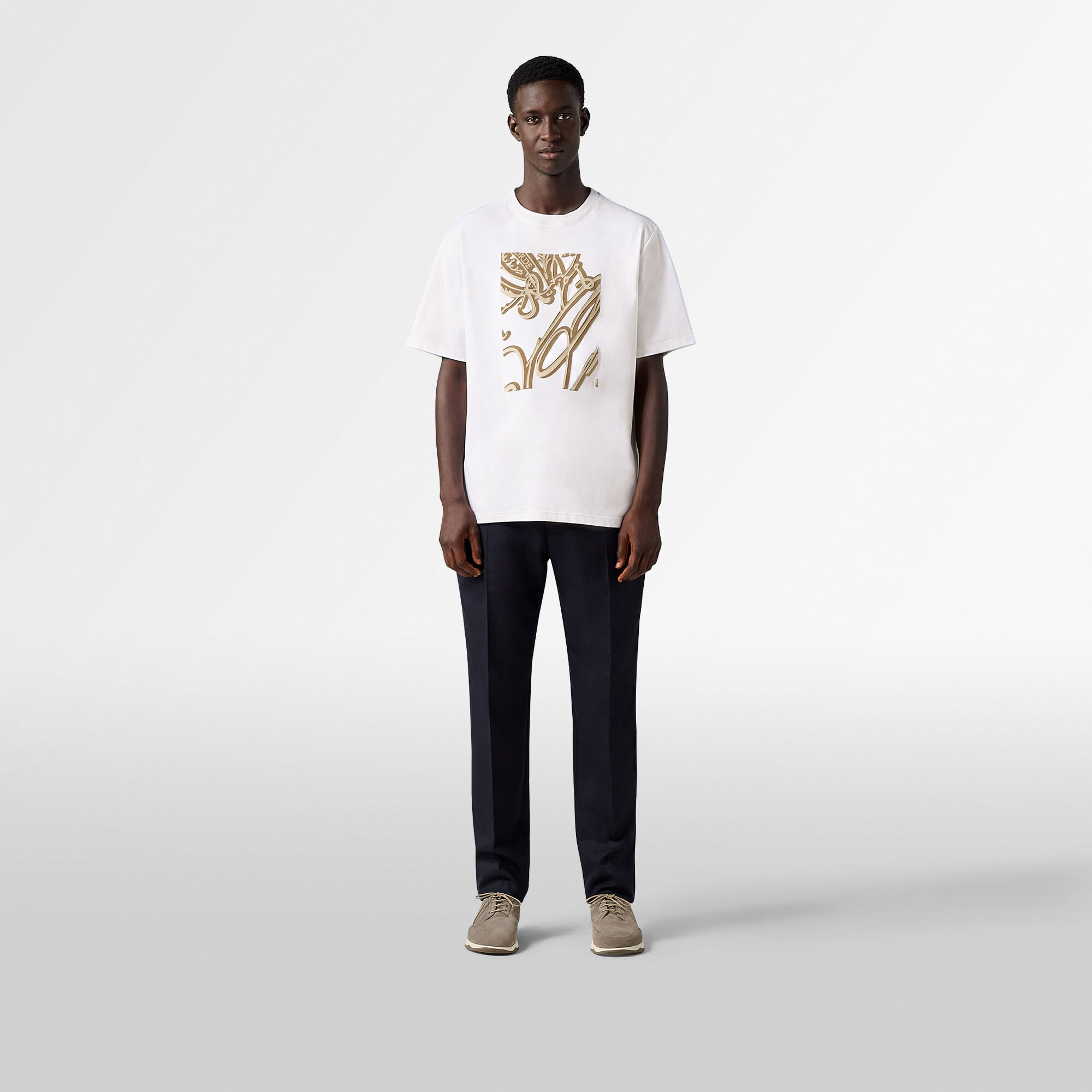 T-Shirt Frame Scritto Avec Effet Suede