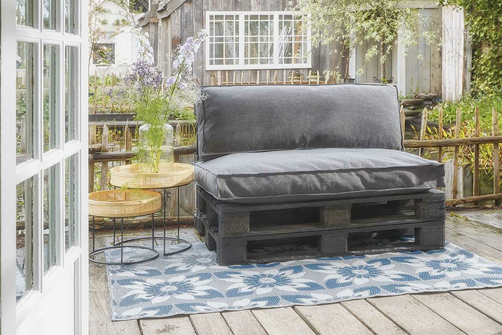 In the mood coussin de palette salvador - 120x80x12 cm - pe - anthracite - set de 2