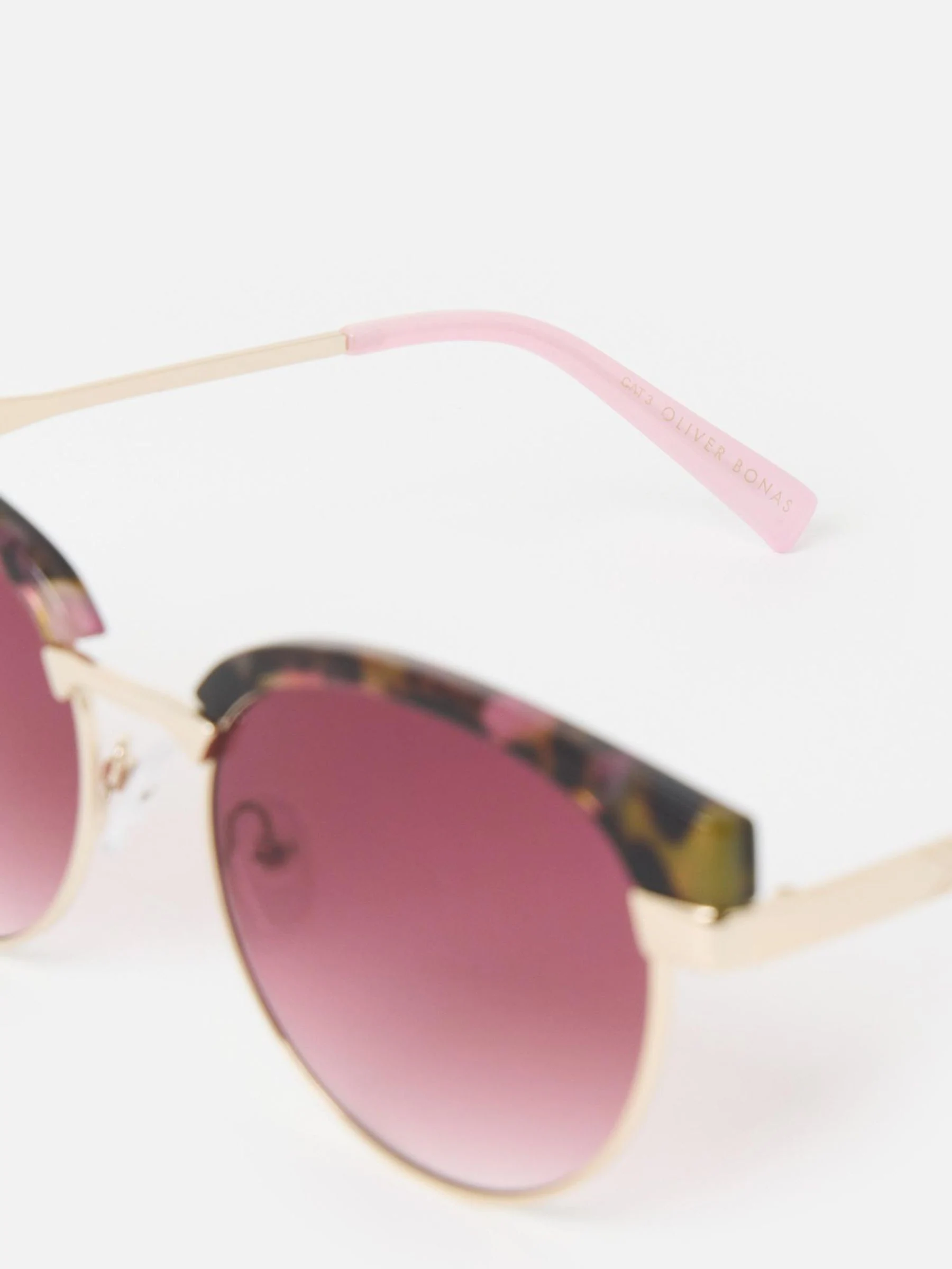Oliver Bonas Faux Tortoiseshell Clubmaster Sunglasses