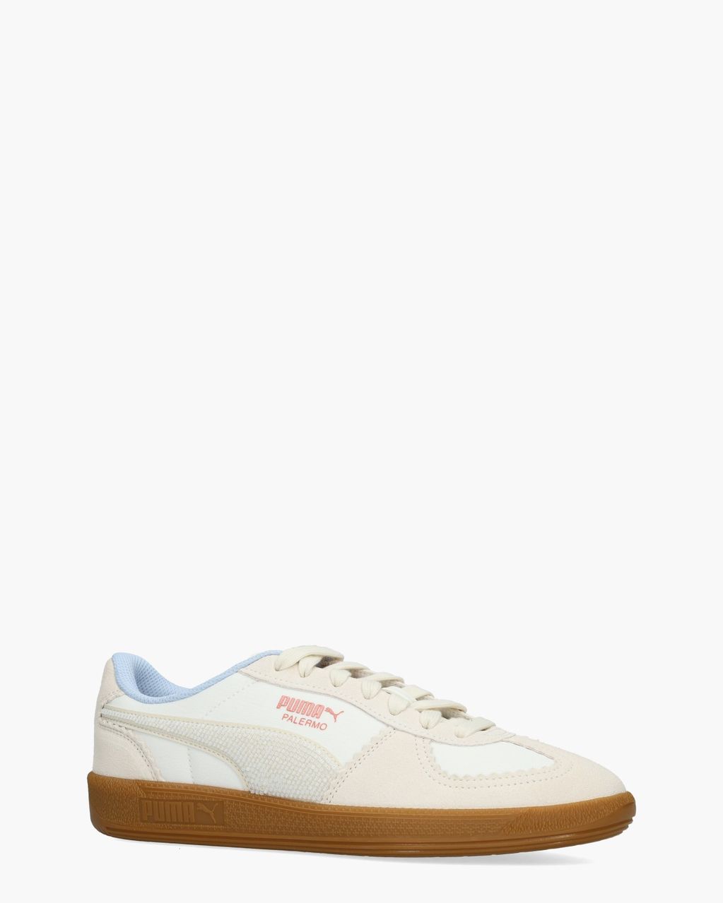 Puma Palermo Gentle Meld Wit/Lichtroze Damessneakers