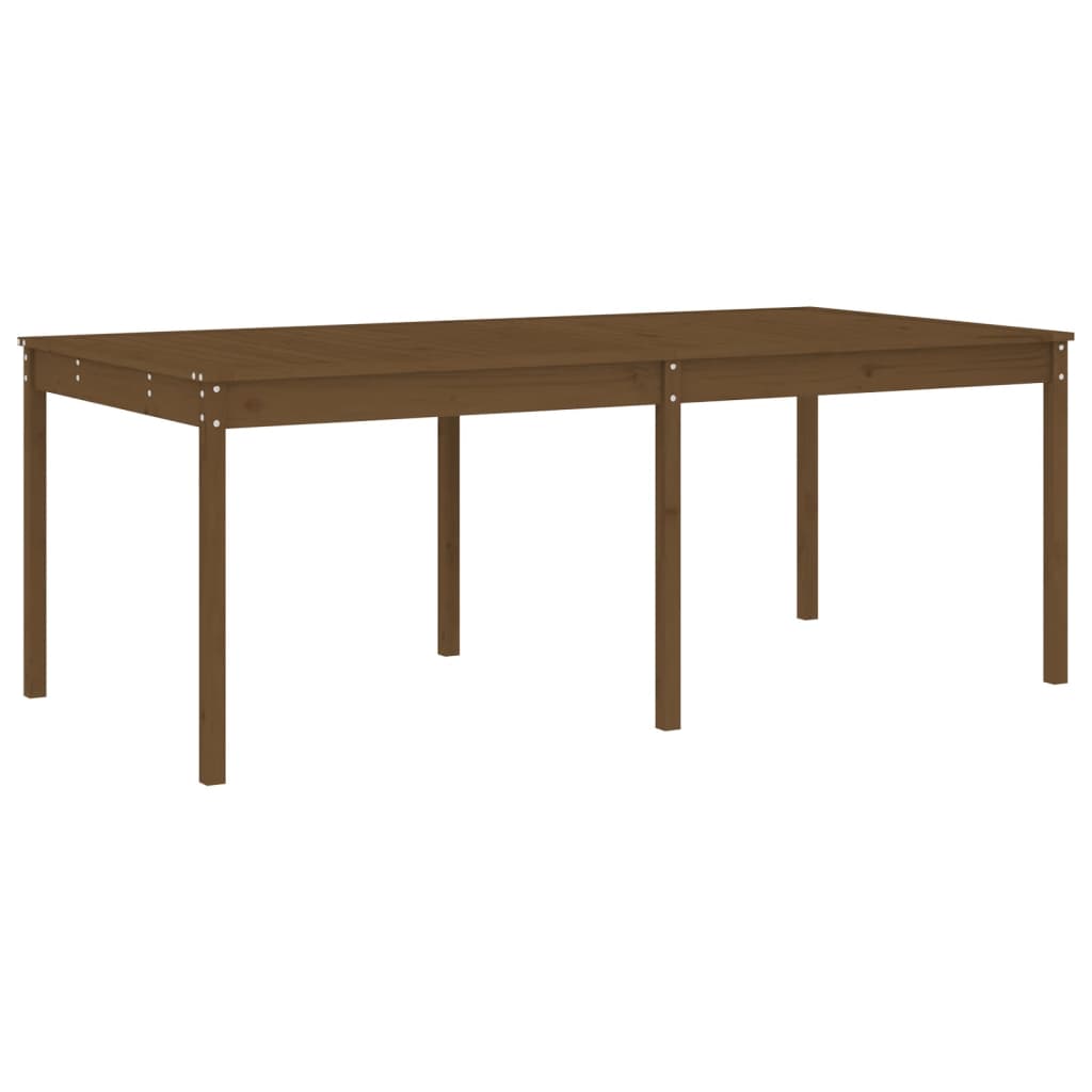 Ensemble à dîner de jardin 17 pcs marron miel bois pin massif